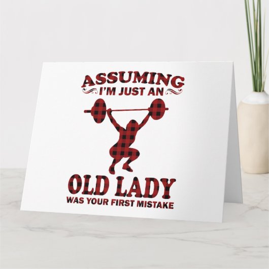 Weight Lifting Woman veronderstelt dat ik gewoon e Kaart (Voorkant)