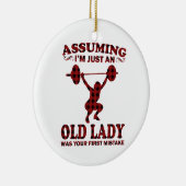 Weight Lifting Woman veronderstelt dat ik gewoon e Keramisch Ornament (Rechts)