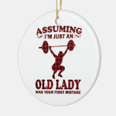 Weight Lifting Woman veronderstelt dat ik gewoon e Keramisch Ornament (Links)