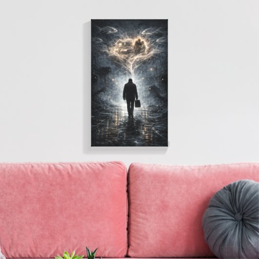 Weight of the Dream Canvas Afdruk (Insitu (Woonkamer))