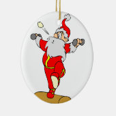 WeightCartoon Santa Keramisch Ornament (Rechts)