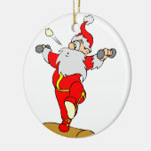 WeightCartoon Santa Keramisch Ornament (Links)