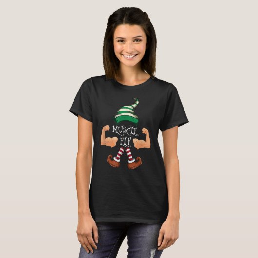 Weightising Matching Kerstmis Gift Museum Elf T-shirt (Voorkant volledig)