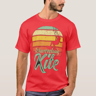 Weightless Kite Sunset Kitesurfing Distressed Desi T-shirt