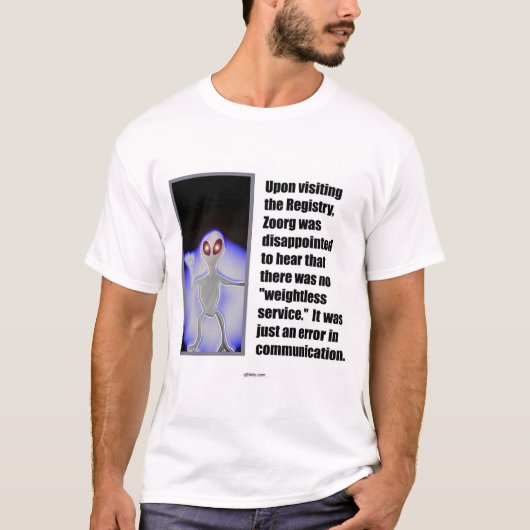 Weightless Service (domeinthema) T-shirt (Voorkant)