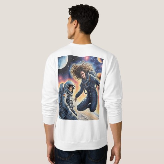 Weightless Wonder - Astronaut in Zero Gravity T-SH Trui (Achterkant volledig)