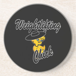Weightlift Chick #4 Zandsteen Onderzetter