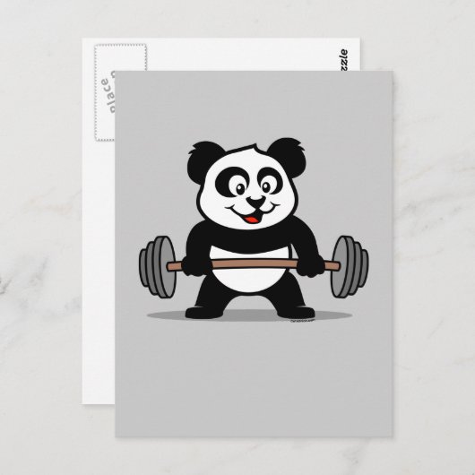 Weightlift Panda Briefkaart (Voorkant / Achterkant)