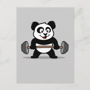 Weightlift Panda Briefkaart
