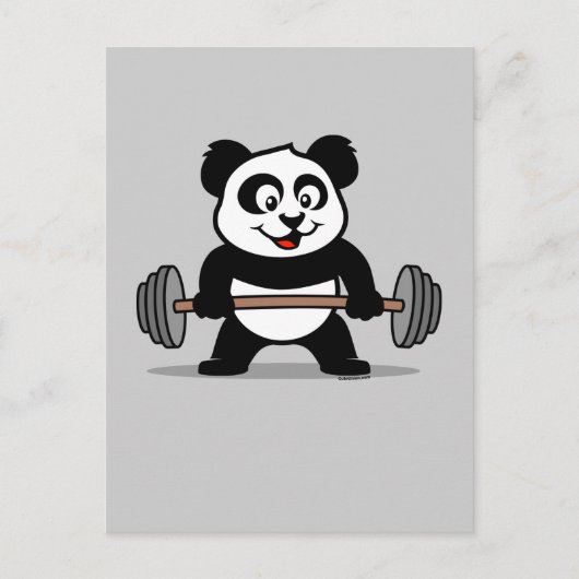 Weightlift Panda Briefkaart (Voorkant)