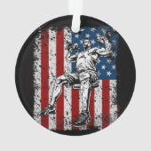 Weightlifter Dumbbell Shouler Press Ornament (achterkant)