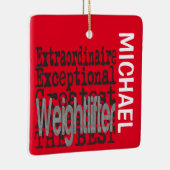 Weightlifter Extraordinaire CUSTOM Keramisch Ornament (Rechts)