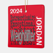 Weightlifter Extraordinaire CUSTOM Keramisch Ornament (Links)