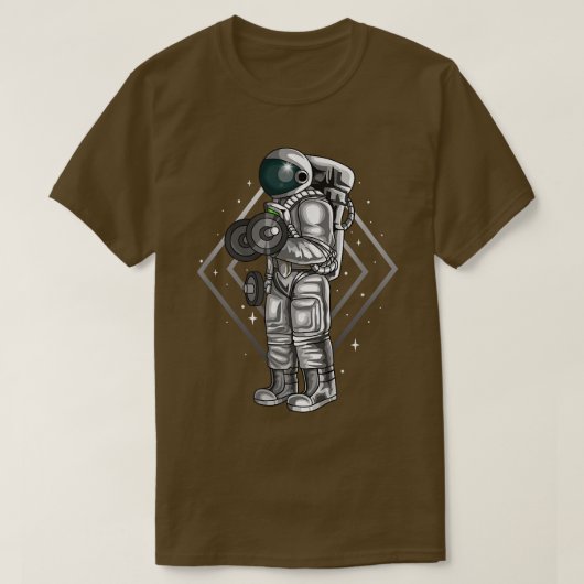 Weightlifter Future Astronaut Fitness Workout Exer T-shirt (Design voorkant)
