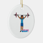 Weightlifter Girl Keramisch Ornament (Rechts)