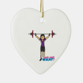 Weightlifter Girl - Medium Keramisch Ornament (Rechts)