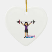 Weightlifter Girl - Medium Keramisch Ornament (Voorkant)