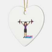 Weightlifter Girl - Medium Keramisch Ornament (Links)
