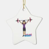 Weightlifter Girl - Medium Keramisch Ornament (Links)