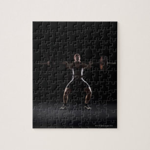 Weightlifter-jergewicht Legpuzzel