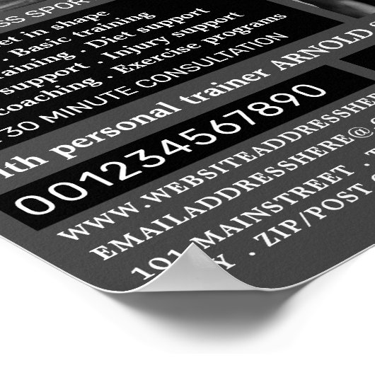 Weightlifter, Personal trainer, Gym Advertising Poster (Hoek)