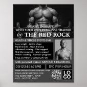 Weightlifter, Personal trainer, Gym Advertising Poster (Voorkant)