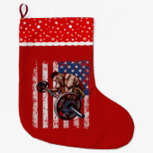 Weightlifter Preacher Curl Gym Grote Kerstsok (Voorkant)