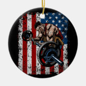 Weightlifter Preacher Curl Gym Keramisch Ornament (Voorkant)