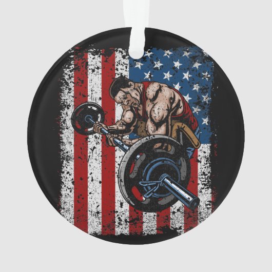 Weightlifter Preacher Curl Gym Ornament (achterkant)