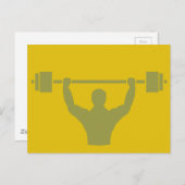 Weightlifter Workout T-shirt Graphic Briefkaart (Voorkant / Achterkant)