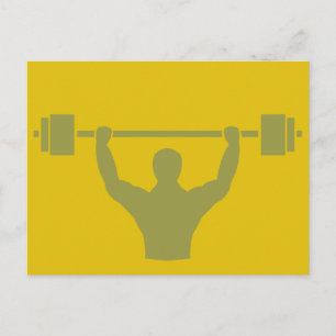Weightlifter Workout T-shirt Graphic Briefkaart