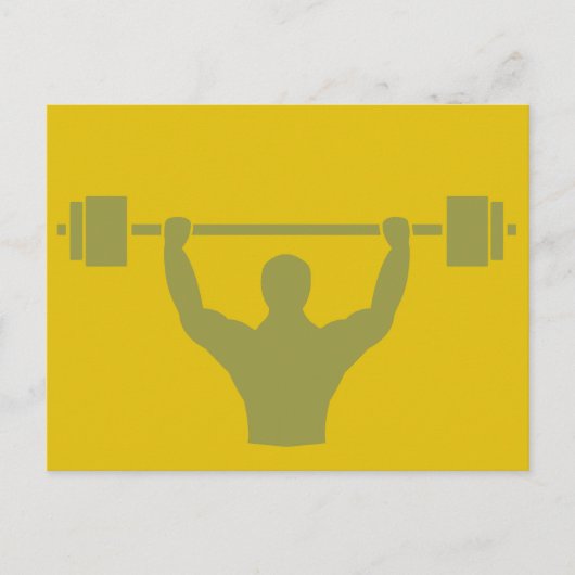 Weightlifter Workout T-shirt Graphic Briefkaart (Voorkant)