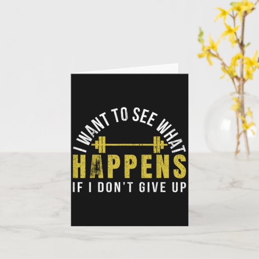 Weightlifting Bodybuilder Muscle Barbell Exercise  Kaart (Gele Bloem)