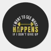 Weightlifting Bodybuilder Muscle Barbell Exercise  Ronde Sticker (Voorkant)