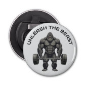 Weightlifting Gorilla Button Flesopener (Voorkant)