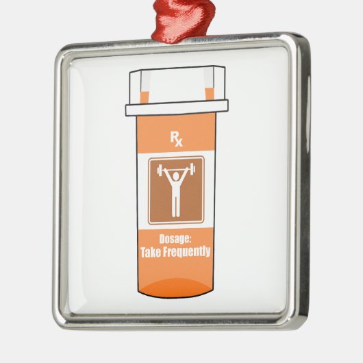 Weightlifting Is My Drug Metalen Ornament (Links)