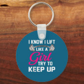 Weightlifting Lift Like A Girl Design Funny Wer Li Sleutelhanger (Voorkant)