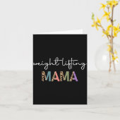 Weightlifting Mama Women Gift - Funny Weightlifter Kaart (Gele Bloem)