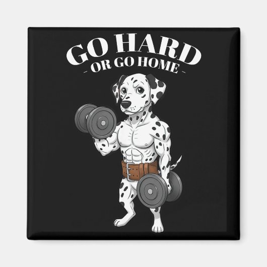 Weightlifting Quotes, Go Hard, Train Hard Bodybuil Magneet (Voorkant)