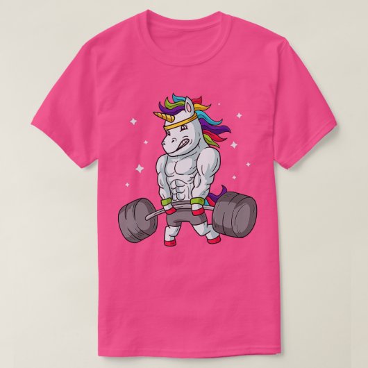 Weightlifting Unicorn Funny Deadlift Gym Gift T-shirt (Design voorkant)