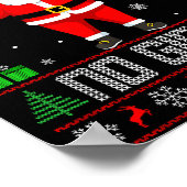 Weightlifting Workout Gym Santa Christmas Ugly Swe Poster (Hoek)