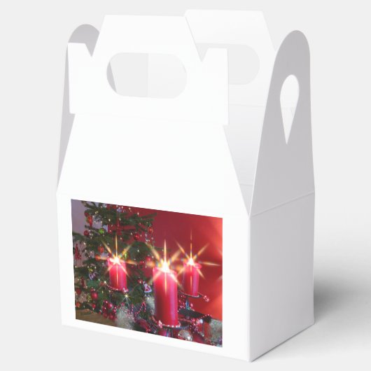 Weihnacht,Advent, brennende rosa Kerzen festlich, Bedankdoosjes (Geopend)