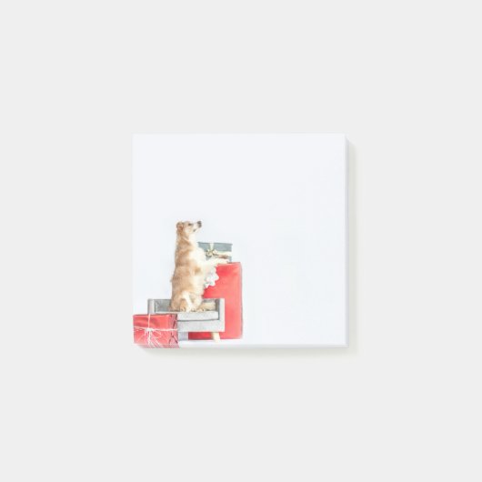 Weihnachten Border Collie Welpe Post-it® Notes (Voorkant)