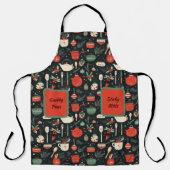 Weihnachten, bunt, topf, Mistel, Kochen, Küche Schort (Voorkant)