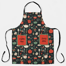 Weihnachten, bunt, topf, Mistel, Kochen, Küche  Schort