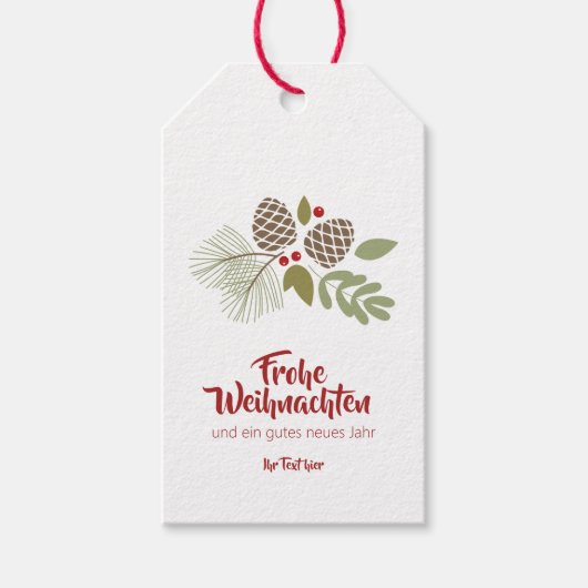 Weihnachten, elegant, Winter. Cadeaulabel (Voorkant)