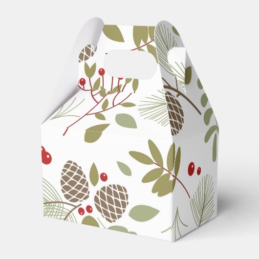 Weihnachten, elegant, Winter. Geschenkschachtel Bedankdoosjes (Achterkant)