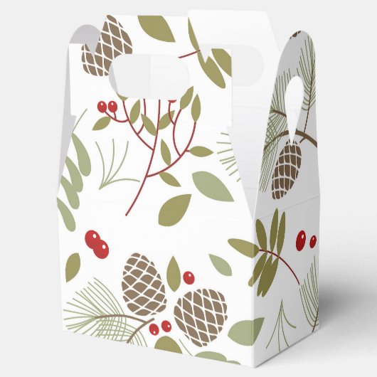 Weihnachten, elegant, Winter. Geschenkschachtel Bedankdoosjes (Geopend)