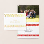 Weihnachten Foto Text personalisierte Folie Kaarten (Display)