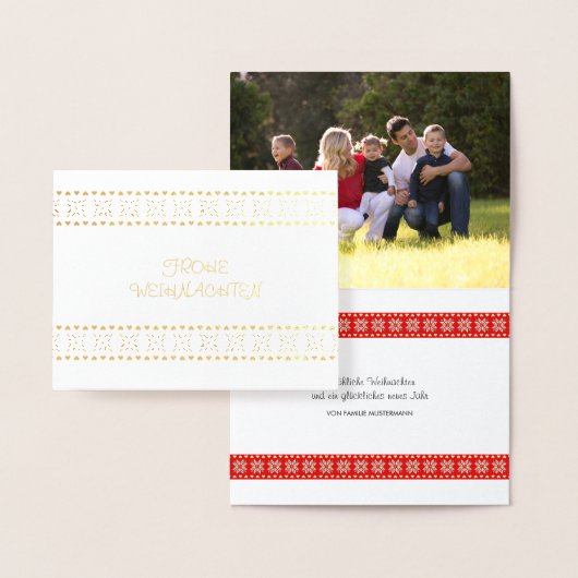 Weihnachten Foto Text personalisierte Folie Kaarten (Display)